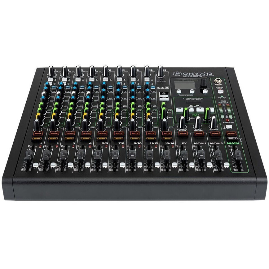 Mackie Onyx 12 DJ Mixer - Professioneller Audio-Mixer für Live-Performances und Studioaufnahmen