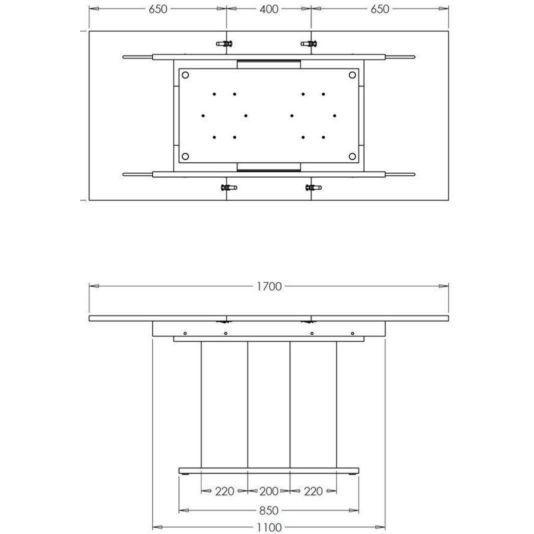 Eckbankgruppe ROBIN R – Vintage Schwarz mit Tisch DANTE – 168x128 cm – Essgruppe