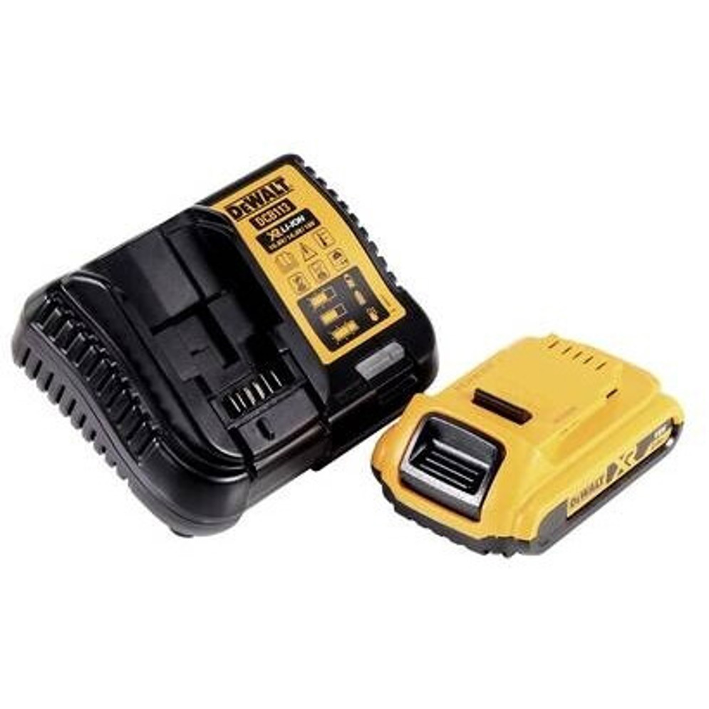 DeWalt DCR 027 D1 Akku Radio DAB+ (10,8-18,0 V) mit 1x 2,0 Ah Akku + Ladegerät - DAB+ FM Bluetooth - Schwarz