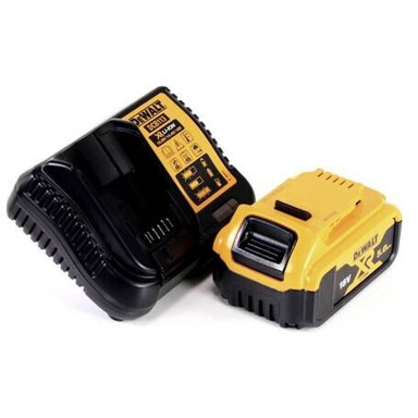 DeWalt DCR 027 P1 Akku Radio DAB+ mit 10,8-18,0 V, 1x 5,0 Ah Akku & Ladegerät - DAB+, FM, Bluetooth, Schwarz