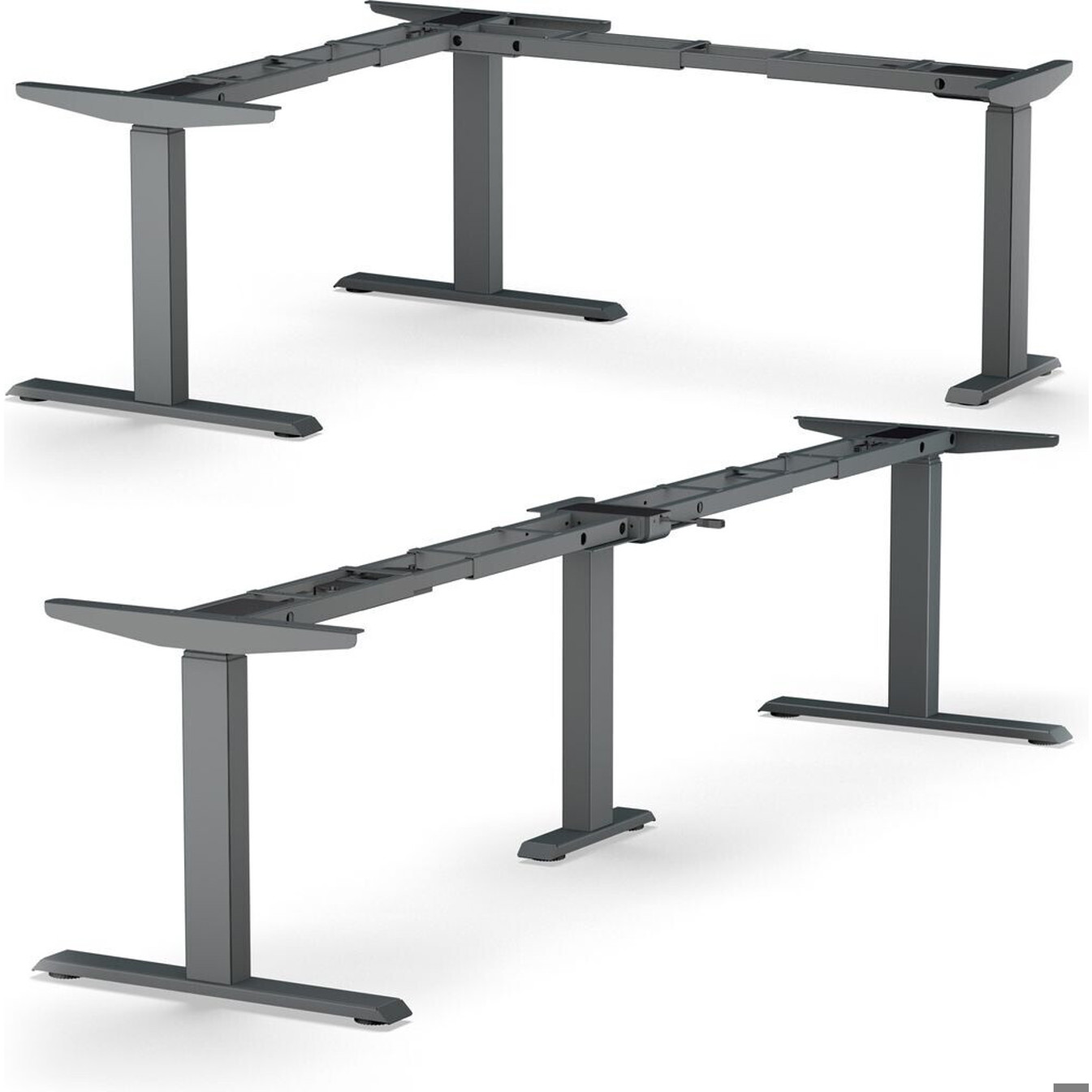 BMB E-Corner Schreibtisch 64-129cm - Grau