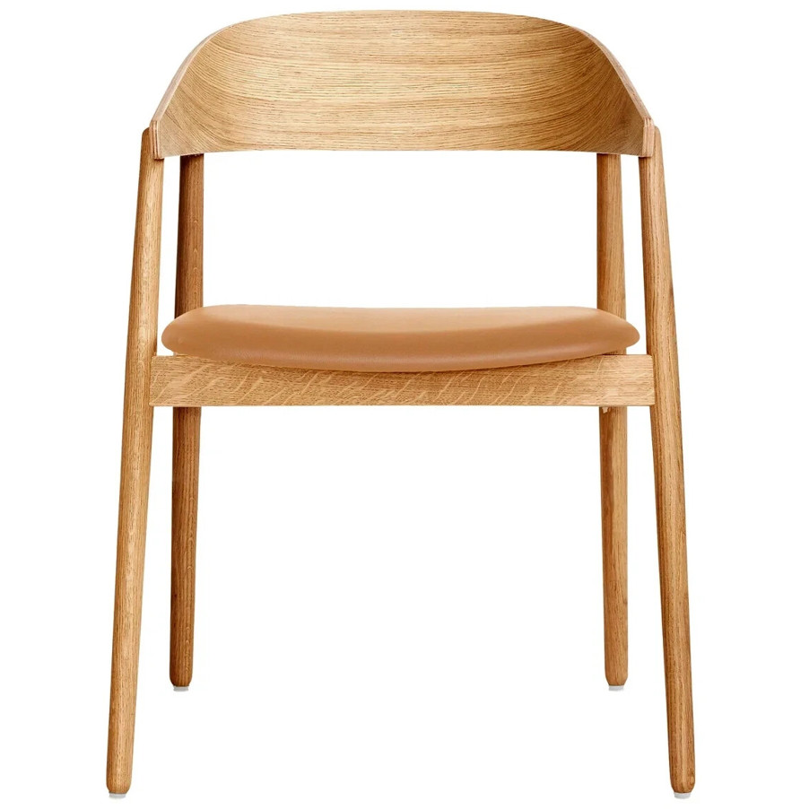 Andersen AC2 Stuhl - Eiche matt lackiert & Leder cognac (Modell 2-80502140060L5478-A)
