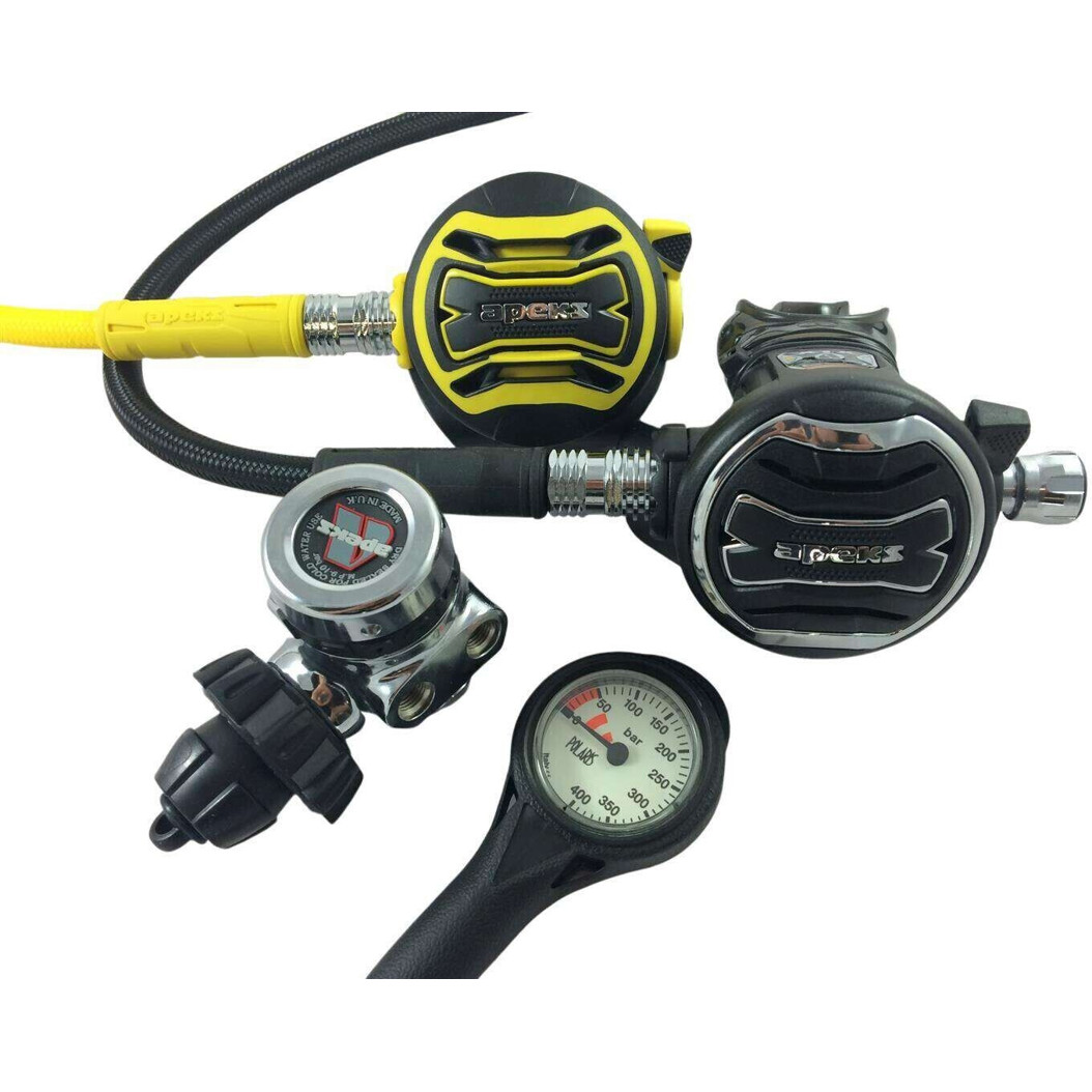 Apeks XTX 200 + XTX40 Atemregler Set - Gelb/Schwarz (2412)