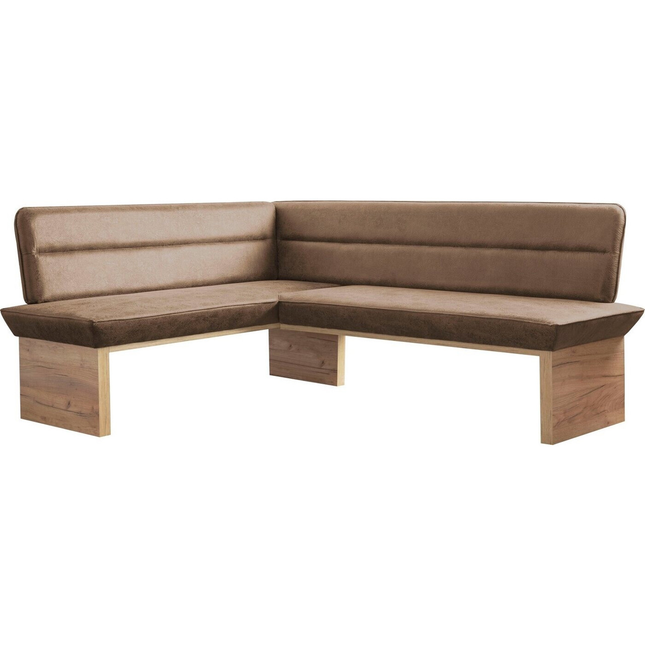 Home Affaire Eckbank Beluna 210x89x169 cm - Langer Schenkel rechts - Microfaser - Braun (Cognac, Cobra 4001)