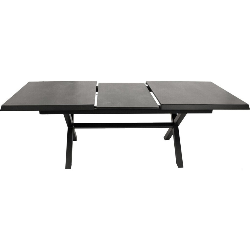 DEGAMO Almada Ausziehbarer Gartentisch - 180/240x100cm Aluminium in Grau