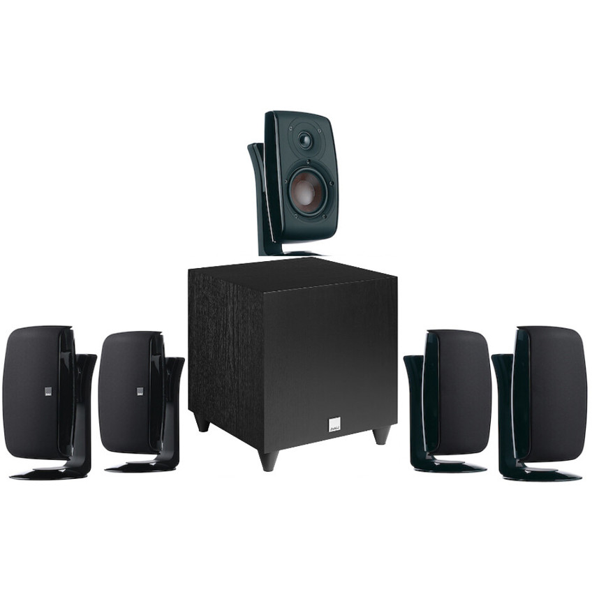DALI Fazon Sat 5.1 Surround-System Set mit Subwoofer C-8D - Schwarz