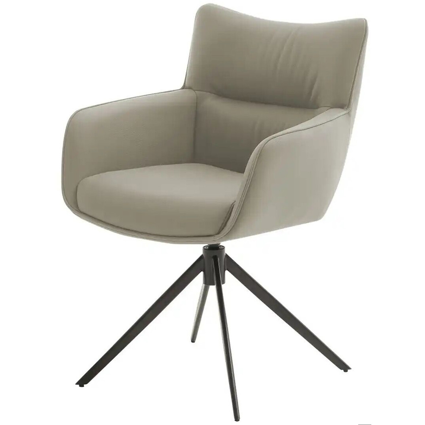 Drehbarer Armlehnstuhl Remona in Creme – Möbel Kraft, 61x88x62 cm