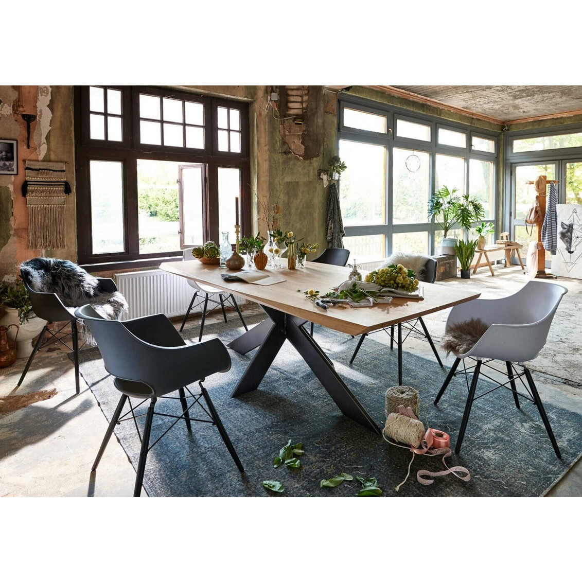 Bodahl Esstisch aus massiver Wildeiche, bianco - 200x100 cm