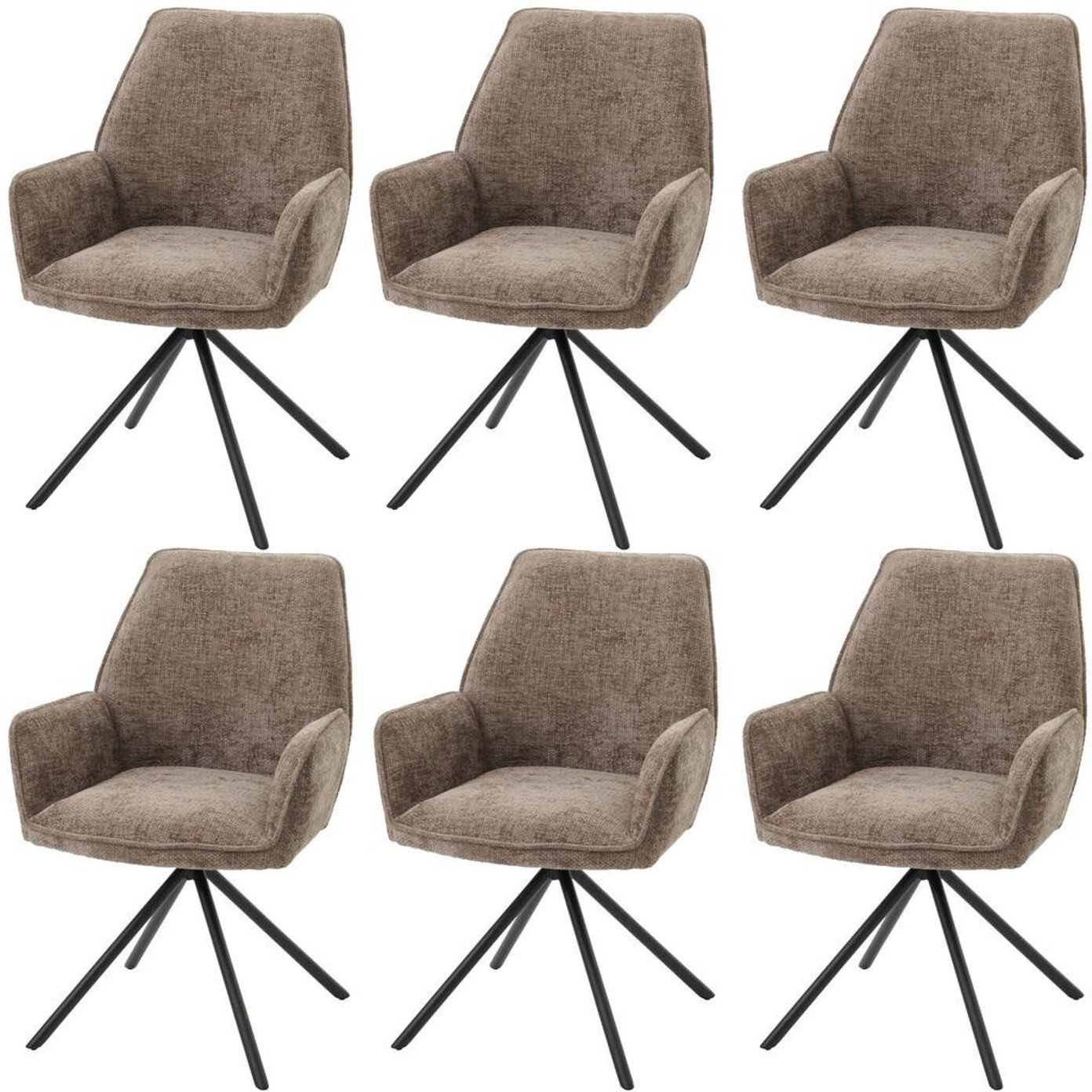 Esszimmerstuhl MCW 6er-Set - G67 Braun (93983)