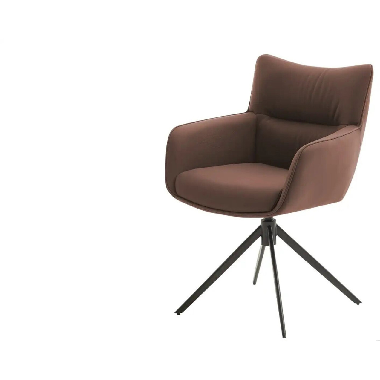 Drehbarer Armlehnstuhl Remona in Braun - Möbel Kraft - 61x88x62 cm