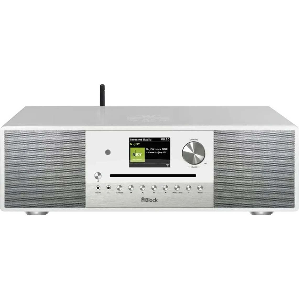 Block SR-200 Weiß - Stylisches Radio mit modernem Design