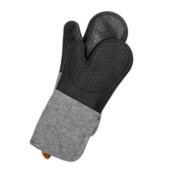 WENKO Topfhandschuhe Silikon Ada Schwarz | 2er | Handflächen aus Silikon