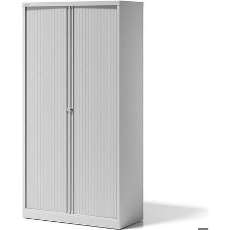 Bisley EuroTambour Rollladenschrank – 4 Fachböden, 5 OH, Metall, verkehrsweiß, 43 x 80 x 198 cm (ET408194SPWW696)