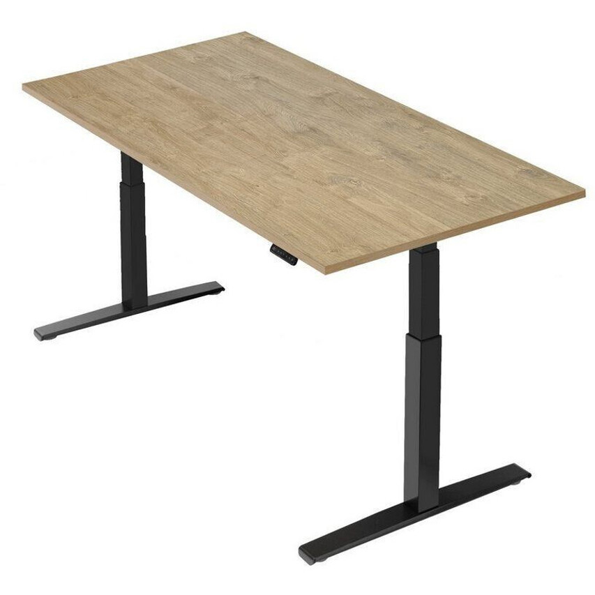 Boho Office Schreibtisch Basic Line 120x80 cm - Weiß/Lichtgrau