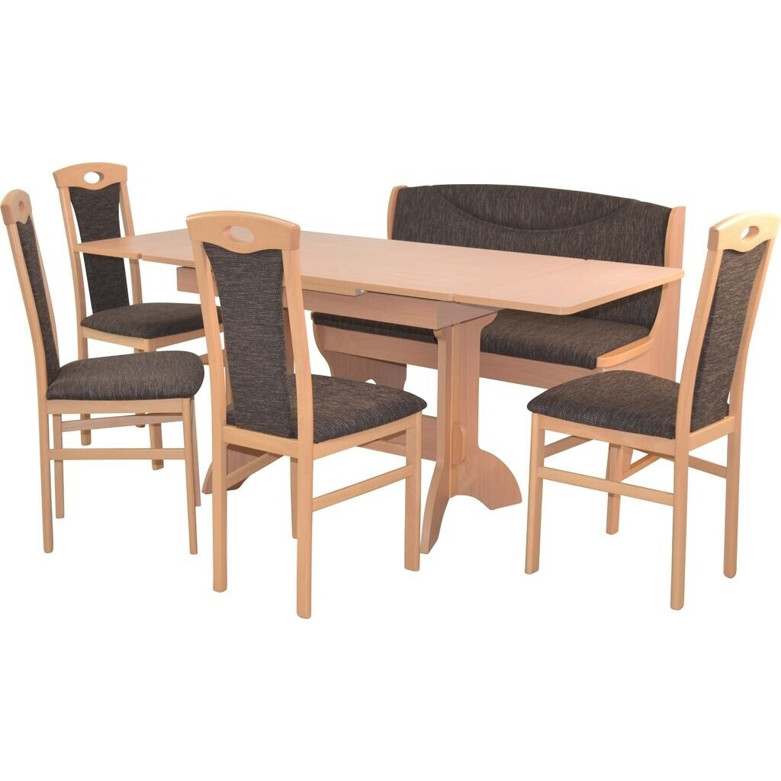 Essgruppe 6-teilig "Madrid" mit Wangen-Esstisch - Möbel Direkt Online