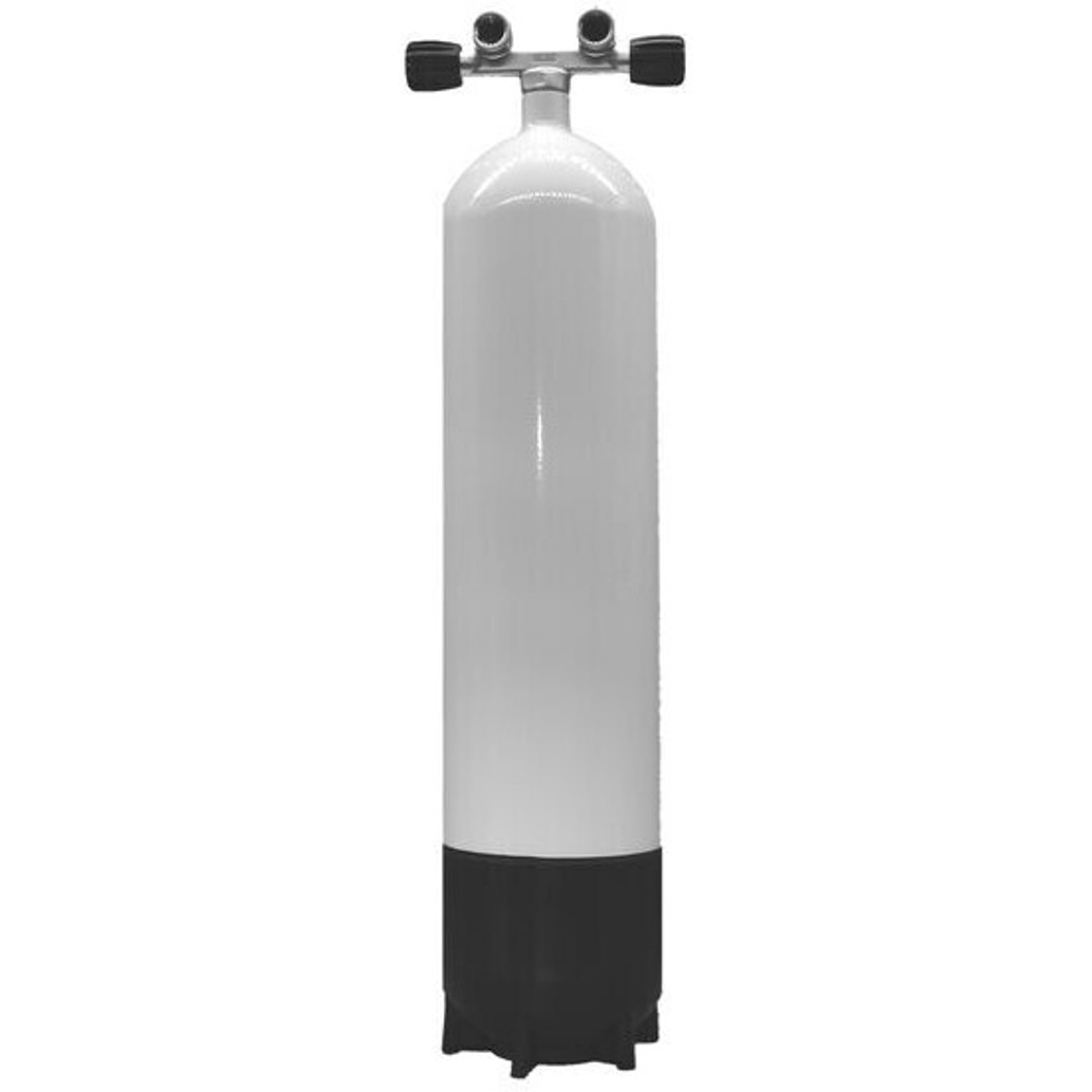 Polaris 12L Tauchflasche aus Stahl, 300bar, mit Doppelventilen