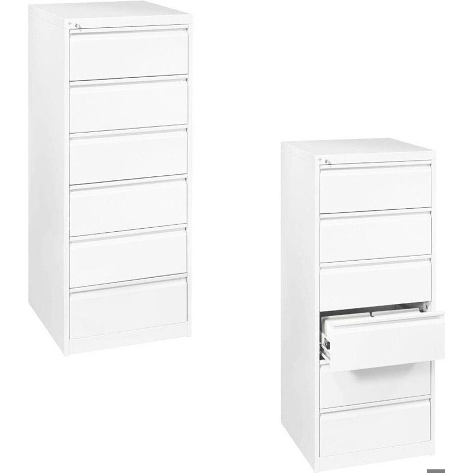 C+P Acurado Karteischrank C 2000 - 2-bahnig mit 6 Schüben für DIN A5